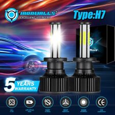 2pcs 6-sides H7 Led Headlight Bulbs High Or Low Beam 100000lm Super Bright White