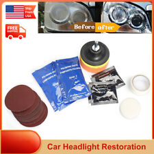 Car Headlight Lens Restoration Repair Kit Polishing Cleaner Cleaning Tools Clean