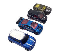 Lot Of 4 Toy Cars Hot Wheels Asphalt Assault Horseplay Honda Civic Bmw Mini