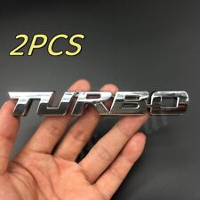 2pcs Turbo Emblem Car Auto Rear Trunk Tailgate Decal Sticker Badge Free Shipping