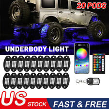 Rgb Led Rock Lights Underbody Neon Strip Underglow Light Kit For Off-road Truck