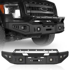 Bull Bar Full Width Front Bumper W Winch Plate Lights For 2009-2014 Ford F150