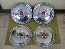 55 56 Ford Hubcaps 15 Set Of 4 Hub Caps 1955 1956 Wheel Covers