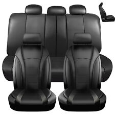5-seat Full Set Car Seat Cover Luxury Leather Universal Front Rear Back Cushion