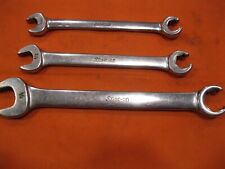 Snap On Combination Wrench Open Endflare Nut Line Wrenches Lot Of 3 Rxs Usa