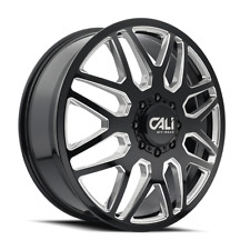 Cali Off-road 24x8.25 Wheel Gloss Black Milled 9115d Invader Dually Front Rim