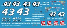 43 Richard Petty Ford Torino 1969 124th - 125th Scale Nascar Decals