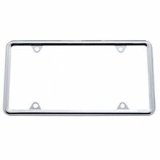 Plain License Plate Frame Chrome Plated Metal
