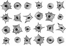 24 Bullet Holes Vinyl Sticker Graphic Decal Car Stickers 2 Sheets