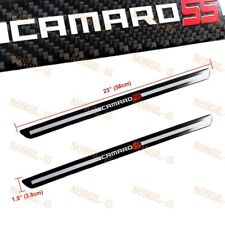 For Camaro Ss Carbon Fiber Car Door Welcome Plate Sill Scuff Cover Panel Sticker
