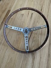 1965-1966 Ford Mustang Or Fairlane Deluxe Woodgrain Steering Wheel