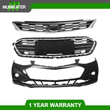 Fit For 2016-2018 Chevy Cruze Front Bumper Cover Upper And Lower Grille Grill