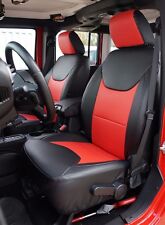 For 2013-2018 Jeep Wrangler Jk Iggee Custom Fit 2 Front Seat Covers Blackred