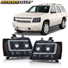 Headlights Fit For 07-14 Chevy Tahoe Suburban Avalanche Led Drl Lamps Leftright