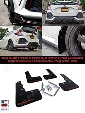 Rally Armor Ur Black Mud Flaps W Red Logo For 2017-2021 Civic Type R Fk8
