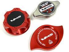 Vms Racing Oil Cap Radiator Cap Billet Cover Red Mazda B