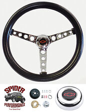 1957 Bel Air 210 150 Nomad Steering Wheel Red Bowtie 14 12 Classic Chrome