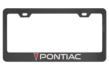 Pontiac Black Metal License Plate Frame Included 2 Free Screw Caps And Caps