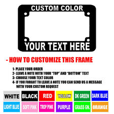 Custom Font Motorcycle Custom Personalized License Plate Frame Color