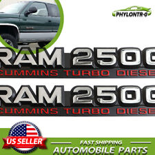 2x For Ram 2500 Cummins Turbo Diesel Emblem Nameplate Badge 94 -98 Sticker Decal