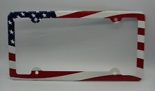 American Flag Metal Car License Plate Frame. U.s.a. Flag Metal Car License Frame