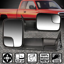 For 94-97 Dodge Ram Truck 1500 2500 3500 Pair Foldable Powered Tow Towing Mirror