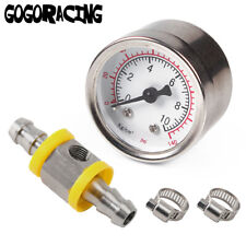 Fuel Pressure Gauge 0-140 Psi With In-line Adapter 38 Inch Oil Pressure Gauge