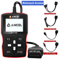 Motorcycle Scanner Obd2 Code Reader Engine Abs Diagnostic Tool W Adapter Cables