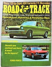 Road Track The Motor Enthusiasts Magazine September 1970 Chevy Vega Ford Pinto