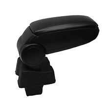 Black Center Console Armrest For Skoda Rapid 2012-2021 Plastic Pu Leather 1pc