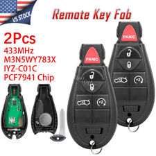 2 For 2008 2009 2010 2011 2012 2013 2014dodge Challenger 5b Remote Car Key Fob
