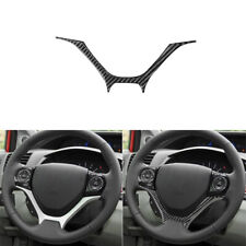 Dashboard Steering Wheel Chin Cover Carbon Fiber Decal For Honda Civic 2012-2015