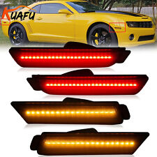 4pcs Led Bumper Side Smoked Marker Light Lamps Set For 2010-2015 Chevy Camaro