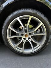 Genuine 21 Porsche Cayenne Turbo Exclusive Design Wheels Pirelli Tires Oem