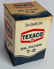 Vintage Texaco Advertising T-2 T 2 Oil Filter With Box New Old Stock