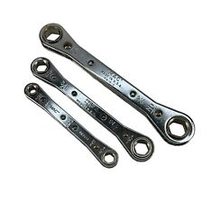 Mac Tools Standard Ratcheting Box End Wrench 3 Piece Lot Rw0810 Rw1214 Rw1618