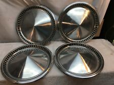 Vintage Set Of 4 Baby Moon Cone Shape Chrome Hub Cap Rat Rod 14.5in Made In Usa