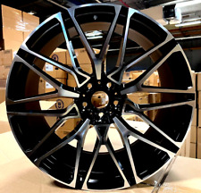 2010-13 Bmw X5m Set Of 4 Rims Staggered Set 22x9.5 22x10.5 Black Machined Face