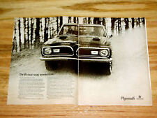 1968-1969 Barracuda Original Ads Formula Shoodfendergrilleemblemdecalhemi