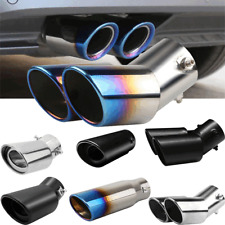 Car Exhaust Pipe Tip Rear Tail Throat Muffler Stainless Steel Round Accessories1