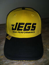 New Jegs High Performance Trucker Hat Auto Racing Parts Brand Black Yellow Cap