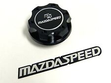 Black Jdm Billet Racing Engine Oil Cap For Mazda Free Emblem