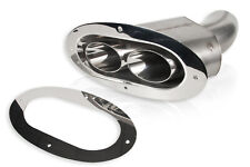 Stainless Works Through Body Exhaust Tip Angled-oval 3in Inlet St2815