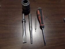 Mac Tools 5 Tool Lot Air Hammer Quick Change Chisel Bit Punches Usa