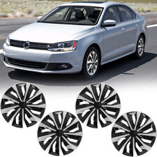 16 Hubcaps Wheel Cover Set Of 4 Snap R16 Tire Steel Rims For Vw Jetta 2015-2018