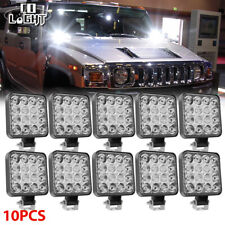 10pcs 4.3inch 1200w Led Work Light Bar Flood Pods Driving Off-road Tractor 4wd