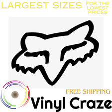 Sizes 3-30 Fox Head Outline Vinyl Decal Moto Sticker Racing Bmx Mx Free Ship