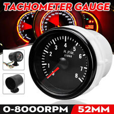 Universal 2 52mm Car Tachometer Tacho For 0-8000 Rpm Gauge Meter Led Display