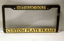 Metallic Gold Tag Holder Custom Text Personalized Customized License Plate Frame