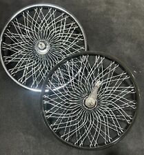 20 Inch Lowrider Bike Custom Wheel Rim 144 Spoke Black Chrome Twisted